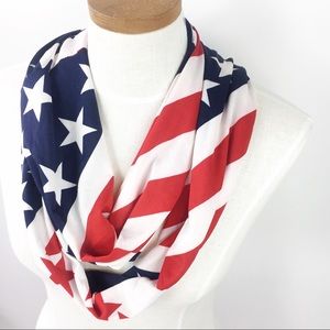 USA Flag StarStripe Patriotic Infinity Scarf